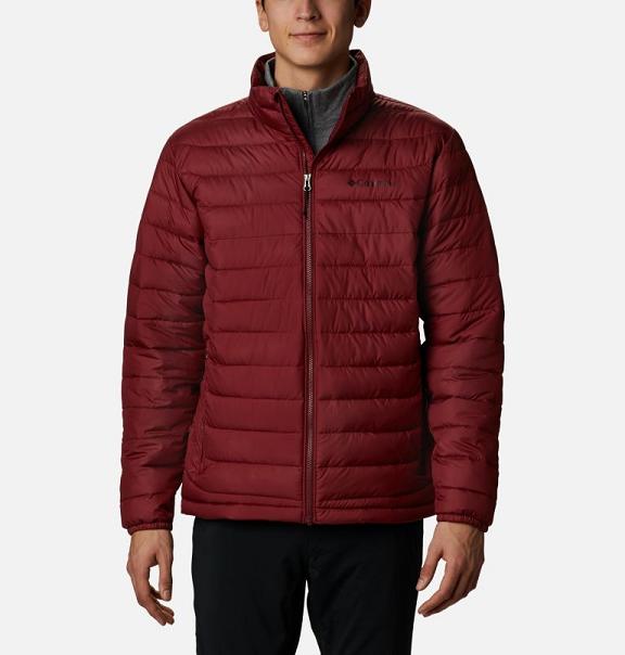 Columbia Powder Lite Insulated Jacket Red For Men's NZ8124 New Zealand